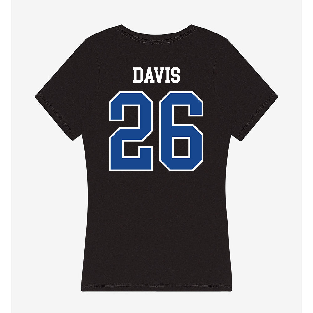 Georgia State - NCAA Football : Aaron Davis - Women's V-Neck T-Shirt-1
