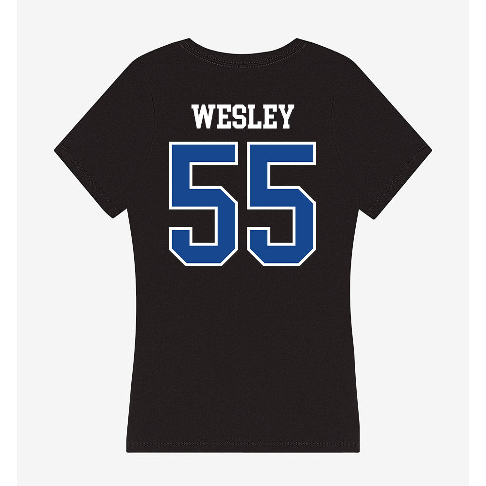 Georgia State - NCAA Football : Antonio Wesley - Women's V-Neck T-Shirt-1