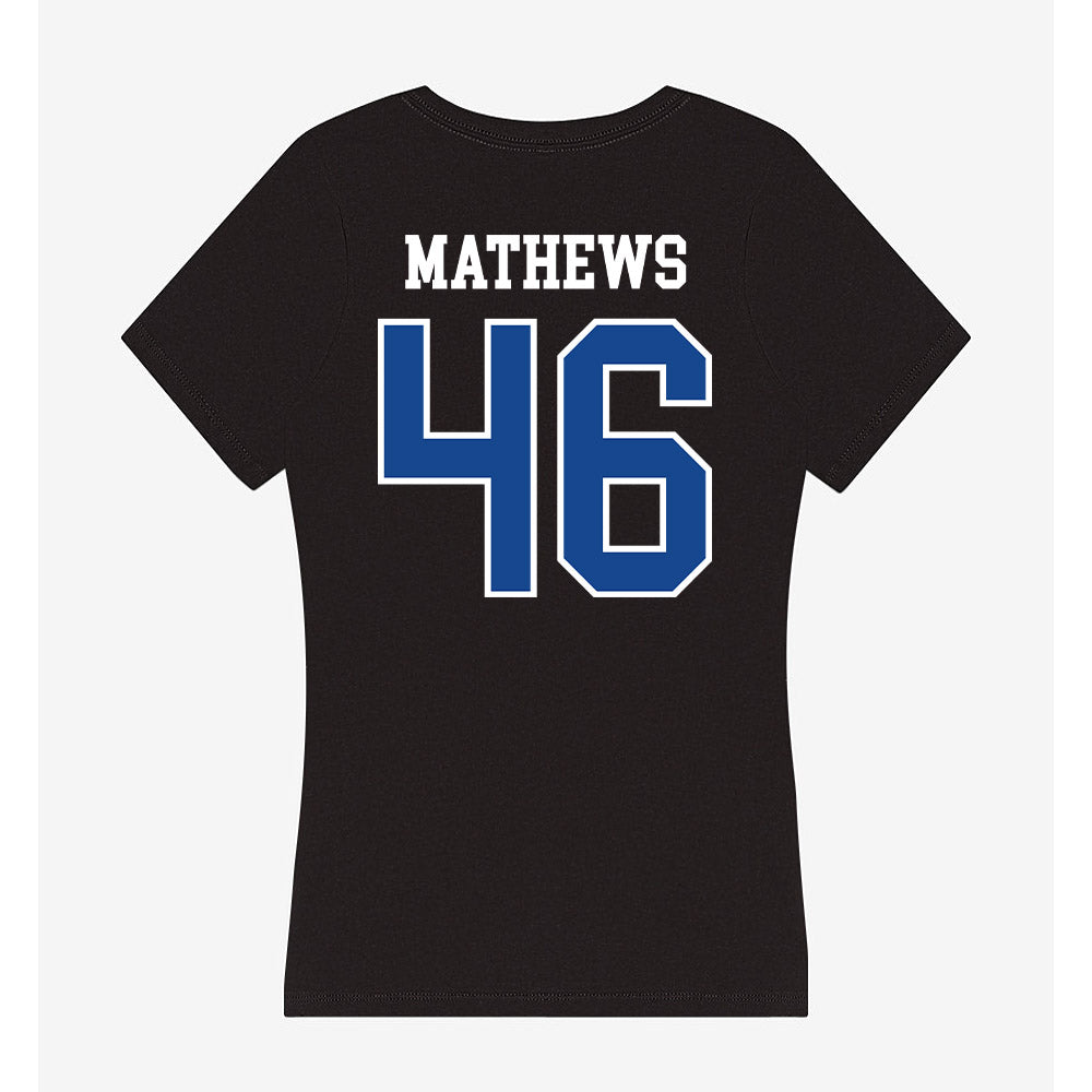 Georgia State - NCAA Football : Ian Mathews - Women's V-Neck T-Shirt-1