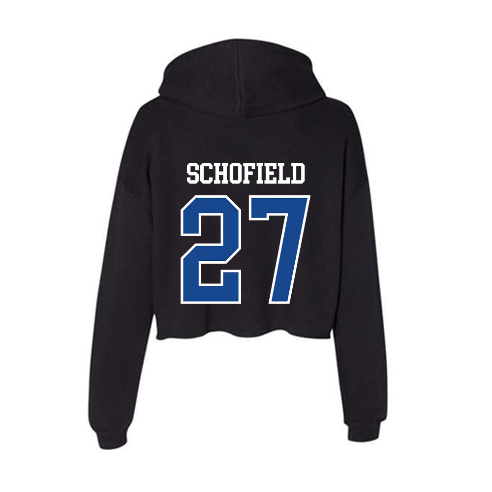 Georgia State - NCAA Baseball : Samuel Schofield - Women's Crop Fleece Hoodie-1