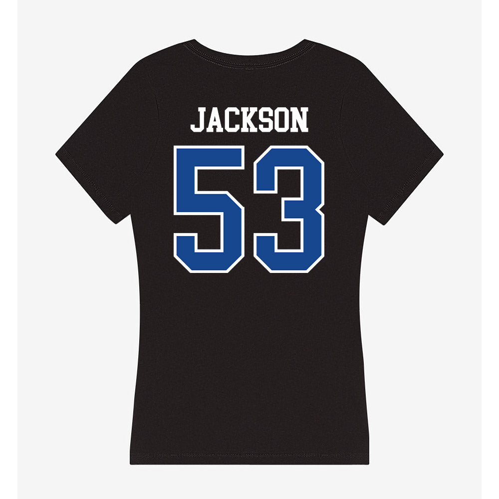 Georgia State - NCAA Football : Malik Jackson - Women's V-Neck T-Shirt-1