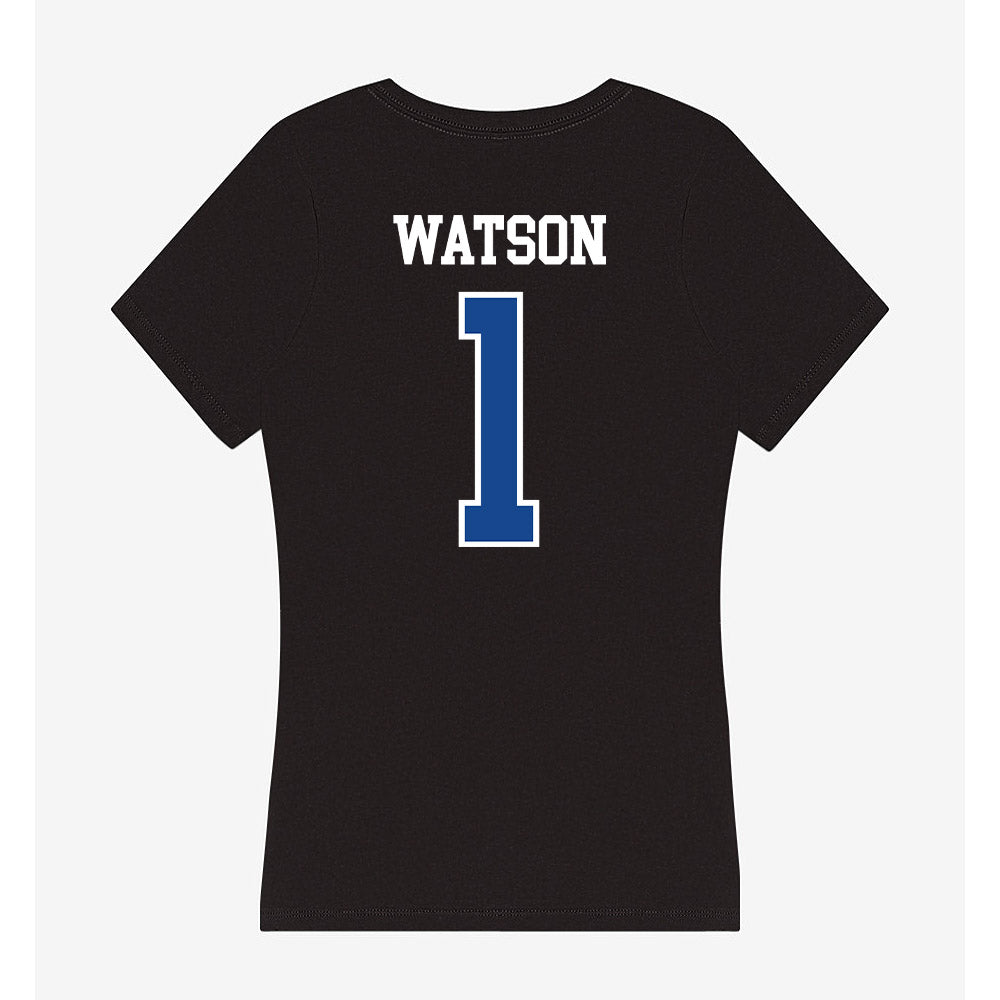 Georgia State - NCAA Football : Kenyatta Watson - Women's V-Neck T-Shirt-1