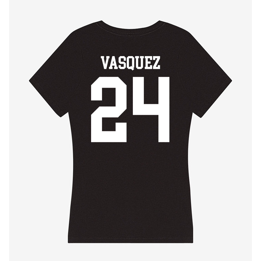 UTPB - NCAA Softball : Laila Vasquez - Women's V-Neck T-Shirt-1