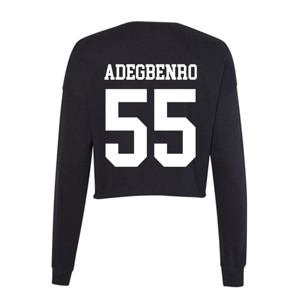 UTPB - NCAA Football : David Adegbenro - Women's Cropped Crew Fleece-1