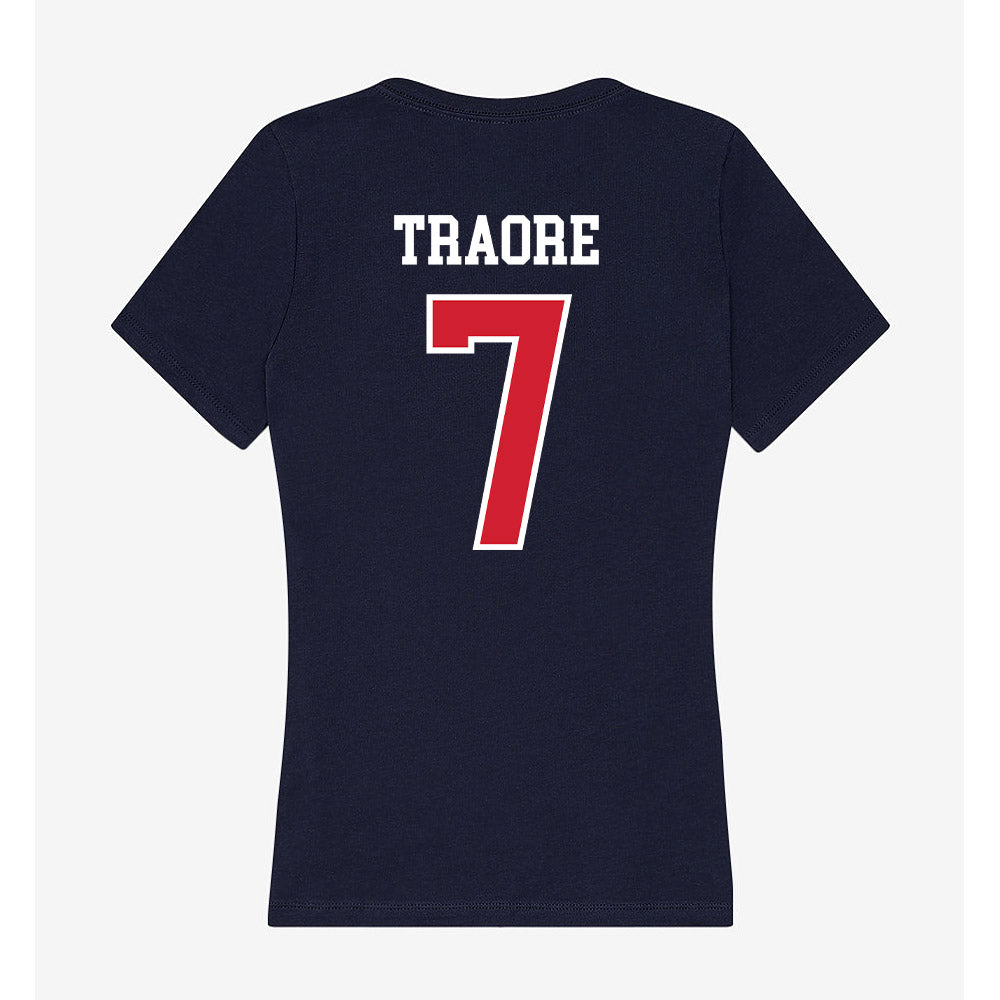 Robert Morris - NCAA Women's Basketball : Myriam Traore - Women's V-Neck T-Shirt-1