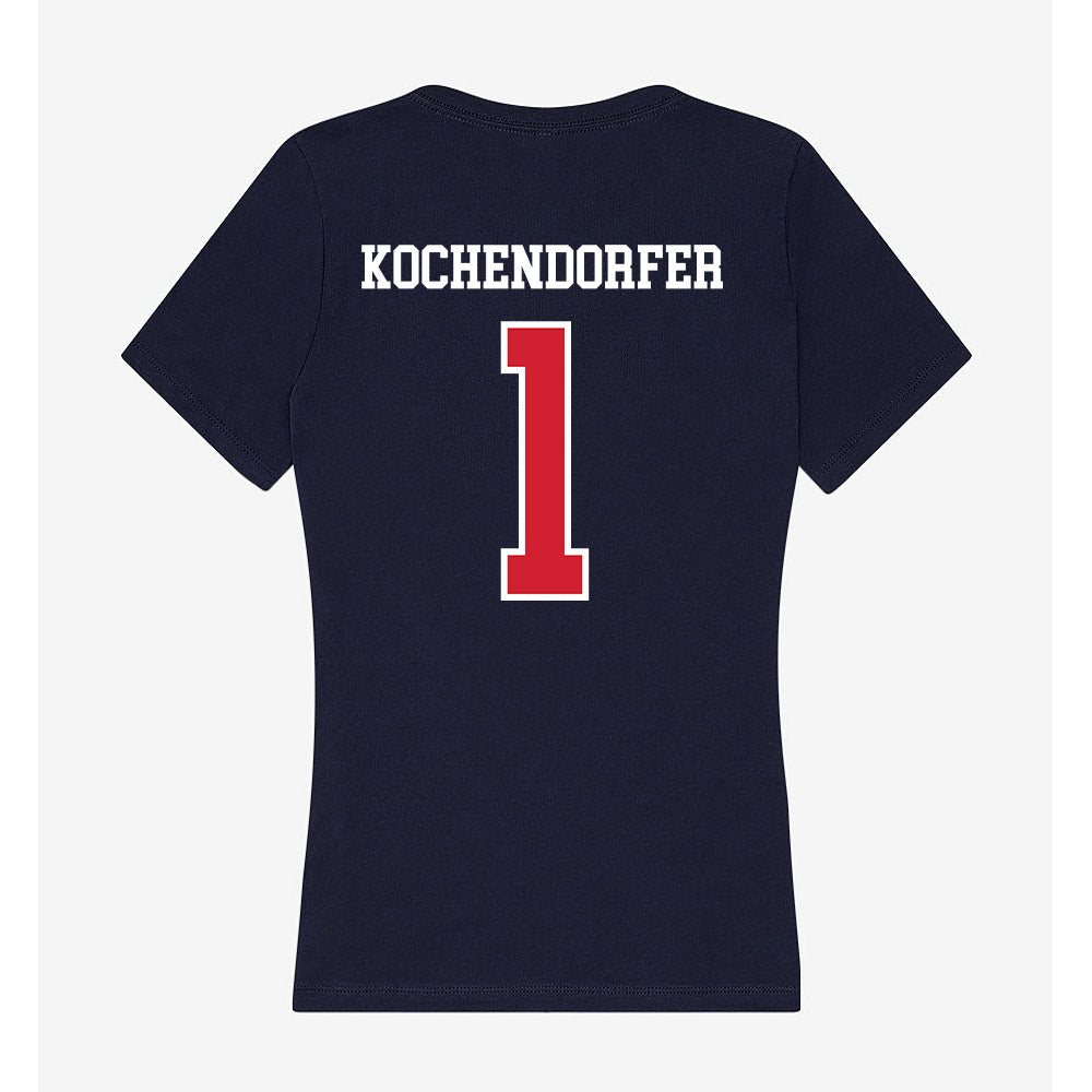 Robert Morris - NCAA Men's Ice Hockey : Croix Kochendorfer - Women's V-Neck T-Shirt-1