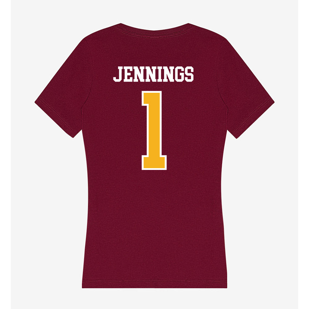 Winthrop - NCAA Baseball : Chancellor Jennings - Women's V-Neck T-Shirt-1