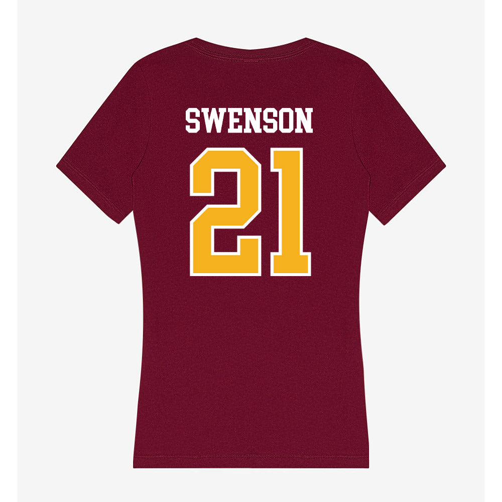 Winthrop - NCAA Men's Soccer : Caleb Swenson - Women's V-Neck T-Shirt-1