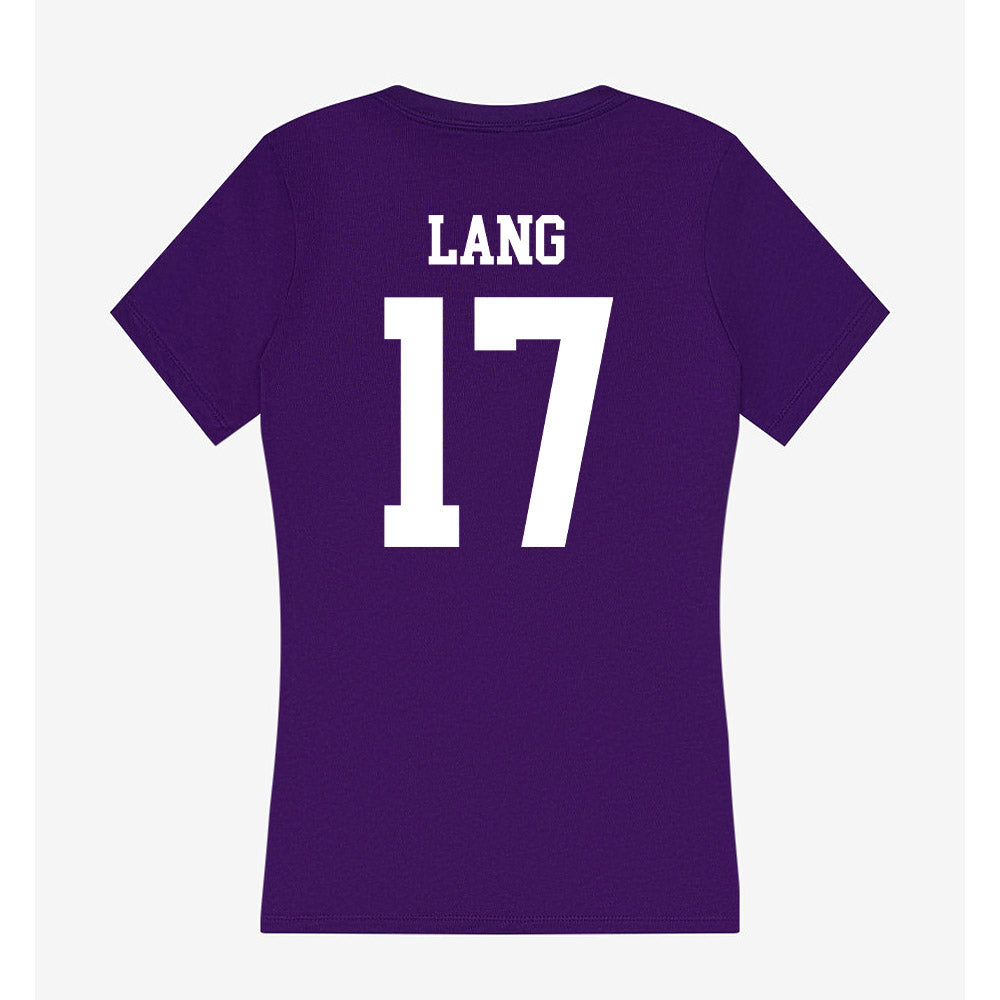 SFA - NCAA Football : Donovan Lang - Women's V-Neck T-Shirt-1