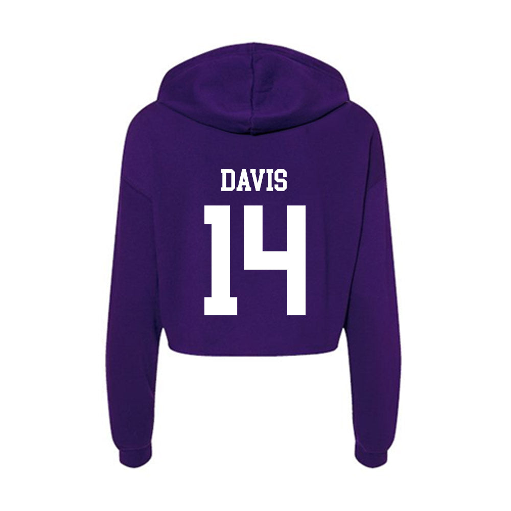 SFA - NCAA Football : Isaiah Davis - Women's Crop Fleece Hoodie-1