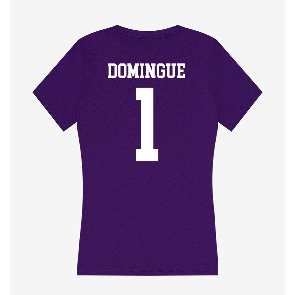SFA - NCAA Women's Basketball : Harmanie Domingue - Women's V-Neck T-Shirt-1