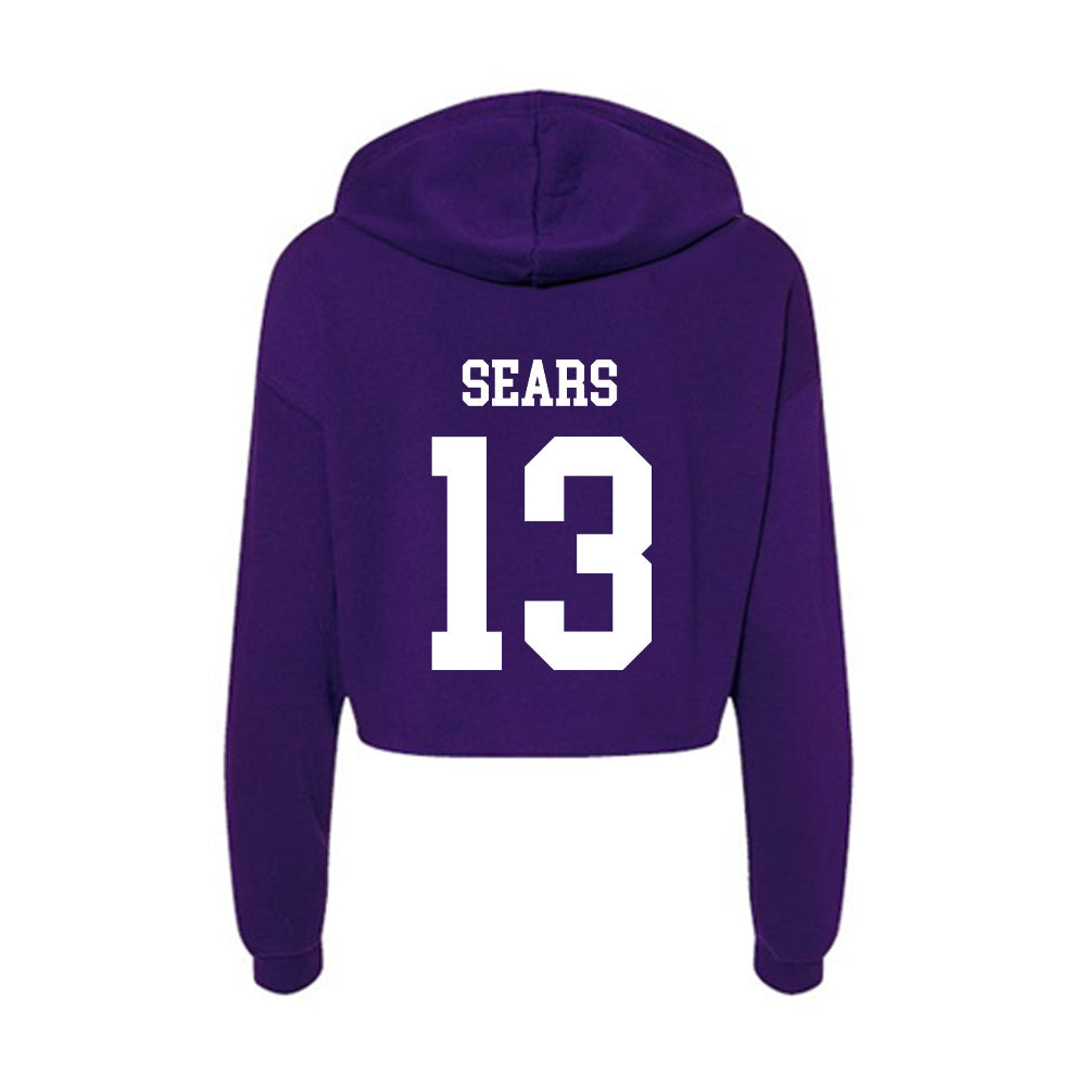 SFA - NCAA Football : Aaron Sears - Women's Crop Fleece Hoodie-1