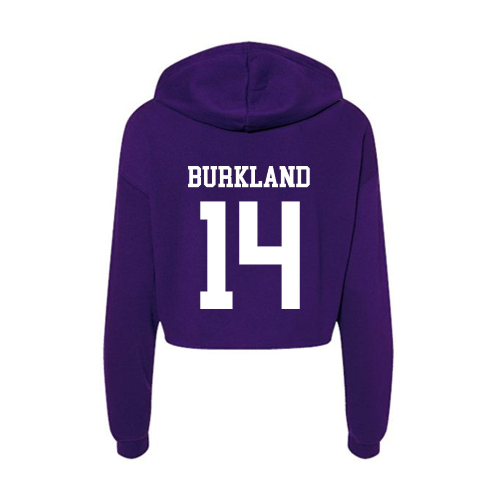 SFA - NCAA Softball : mikaelah burkland - Women's Crop Fleece Hoodie-1