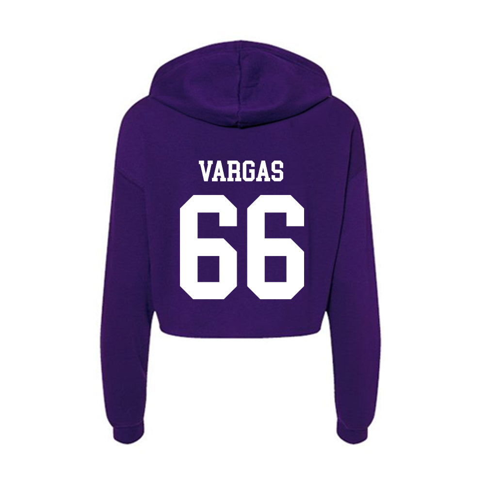 SFA - NCAA Football : Cameron Vargas - Women's Crop Fleece Hoodie-1