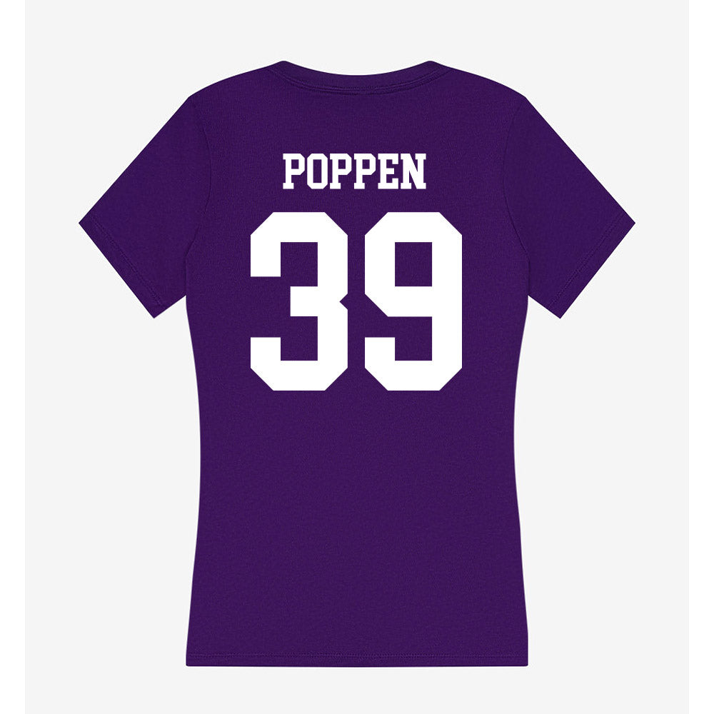 SFA - NCAA Baseball : Mason Poppen - Women's V-Neck T-Shirt-1