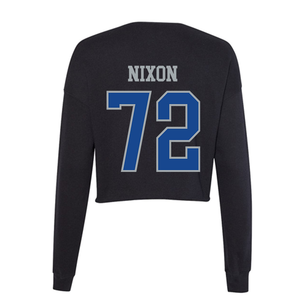 CNU - NCAA Football : Evan Nixon - Women's Cropped Crew Fleece-1