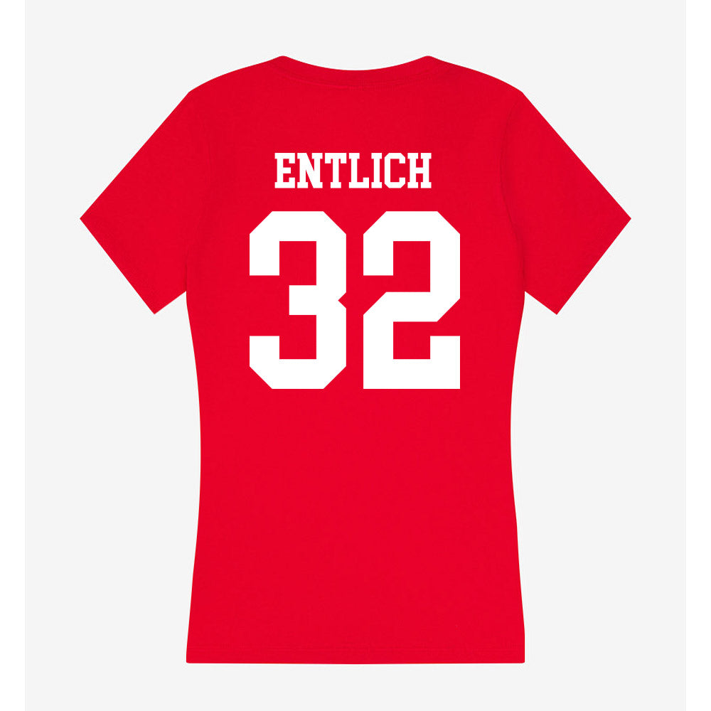 Tampa - NCAA Men's Soccer : Jacob Entlich - Women's V-Neck T-Shirt-1