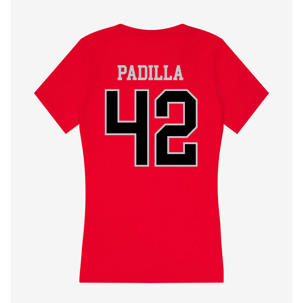 CSUN - NCAA Softball : Makenzi Padilla - Women's V-Neck T-Shirt-1