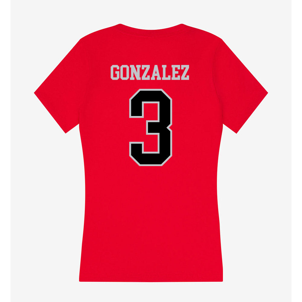 CSUN - NCAA Softball : Sheridan Gonzalez - Women's V-Neck T-Shirt-1
