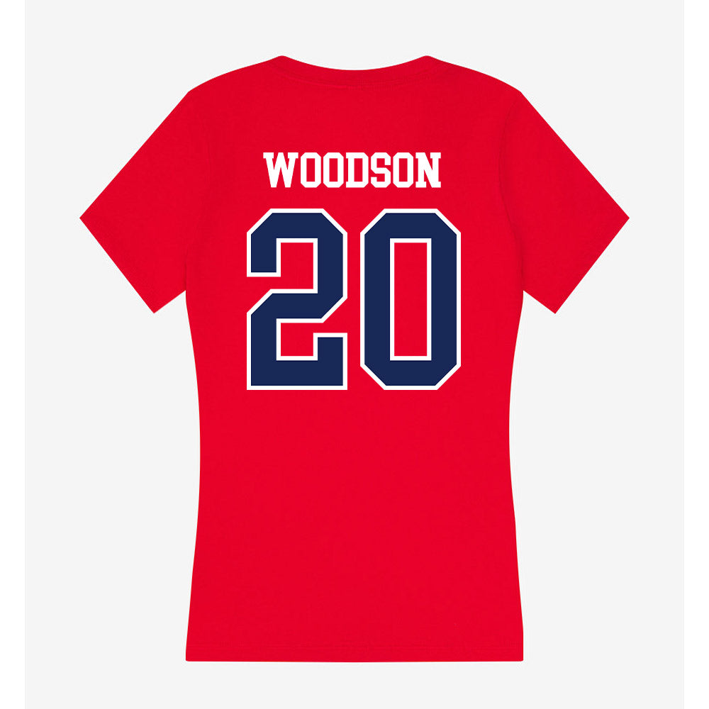 Belmont - NCAA Women's Basketball : Tatum Woodson - Women's V-Neck T-Shirt-1