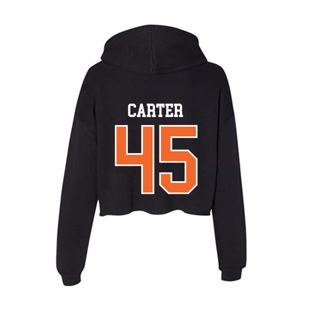 Idaho State - NCAA Football : Ryan Carter - Women's Crop Fleece Hoodie-1