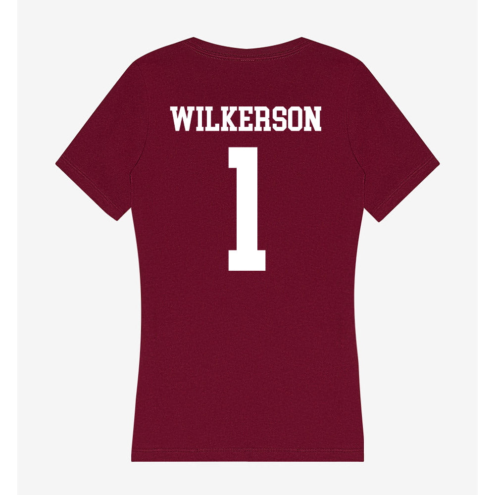 AAMU - NCAA Women's Basketball : Mailyn Wilkerson - Women's V-Neck T-Shirt-1