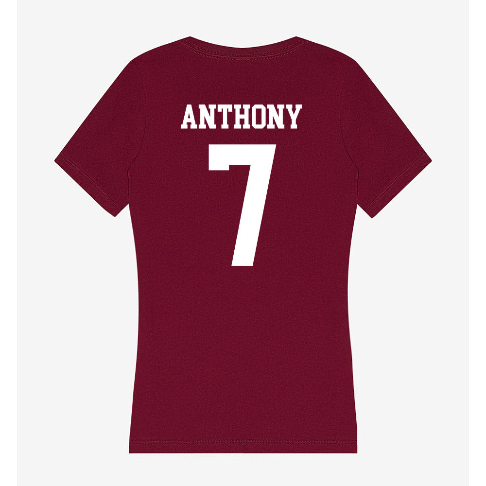 AAMU - NCAA Women's Soccer : Jhelysse Anthony - Women's V-Neck T-Shirt-1