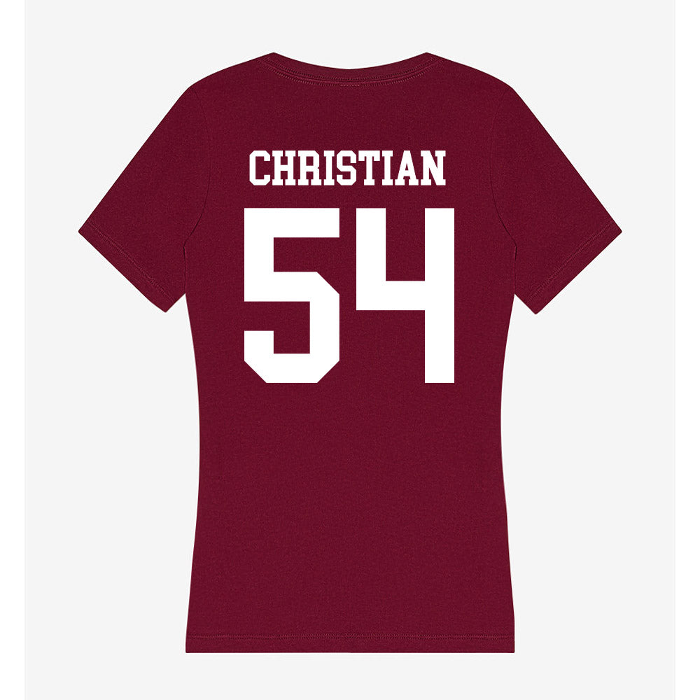 AAMU - NCAA Football : Jeremiah Christian - Women's V-Neck T-Shirt-1