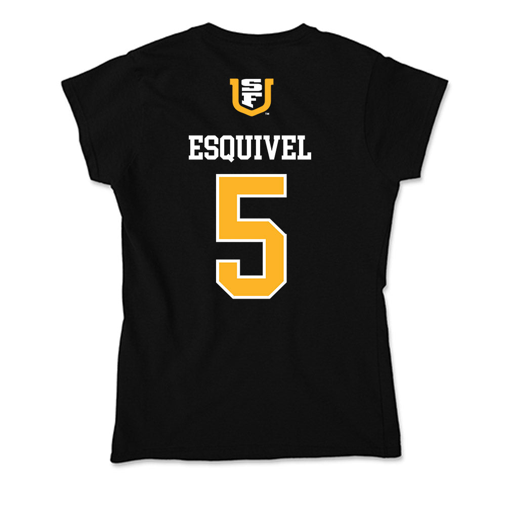 USFCA - NCAA Baseball : Eddison Esquivel - Soft Style Women’s T-Shirt-1