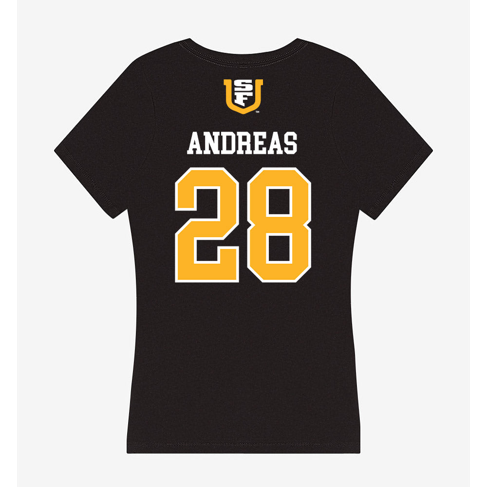 USFCA - NCAA Baseball : Jake Andreas - Women's V-Neck T-Shirt-1