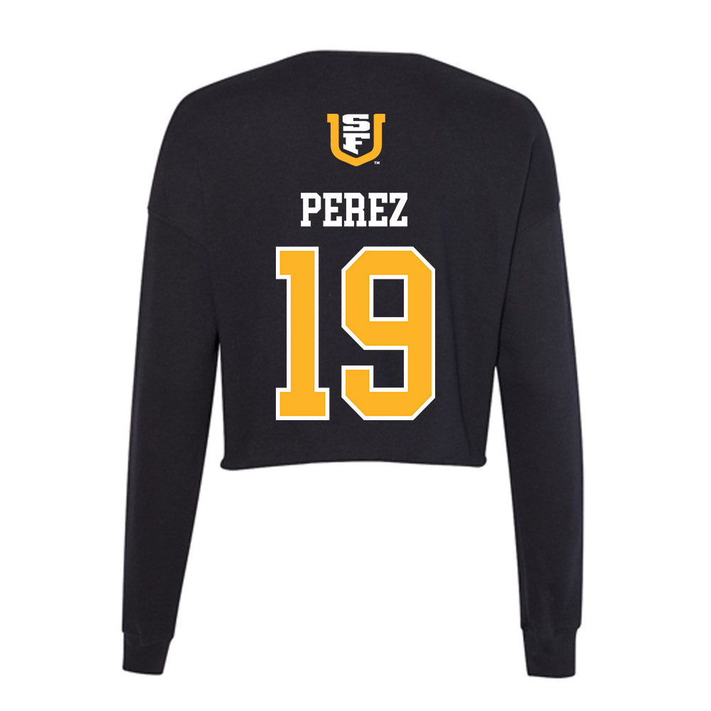 USFCA - NCAA Women's Volleyball : Hokulani Perez - Women's Cropped Crew Fleece-1