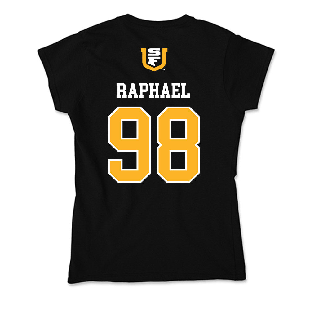 USFCA - NCAA Men's Soccer : David Raphael - Soft Style Women’s T-Shirt-1