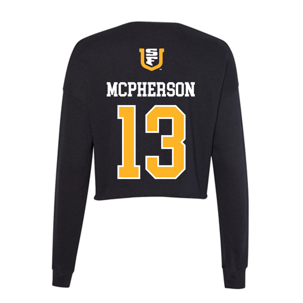USFCA - NCAA Women's Volleyball : Madison McPherson - Women's Cropped Crew Fleece-1