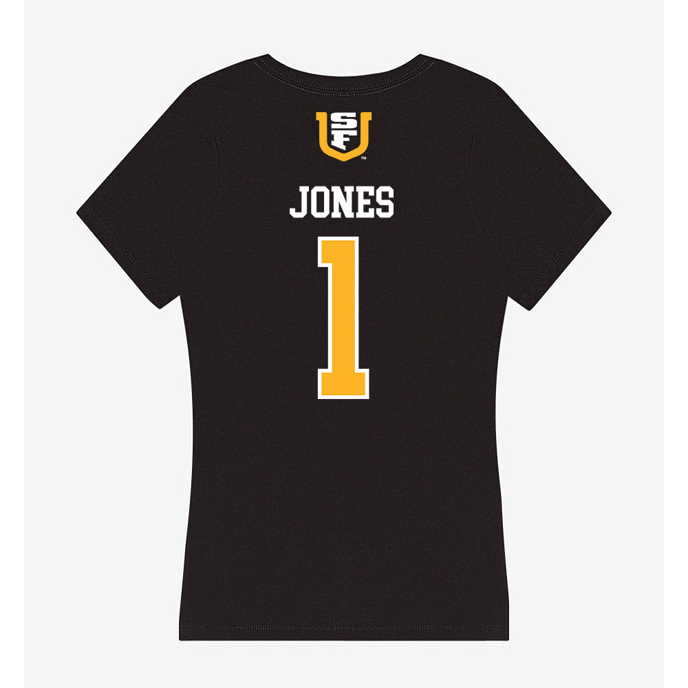 USFCA - NCAA Men's Soccer : Lucas Jones - Women's V-Neck T-Shirt-1
