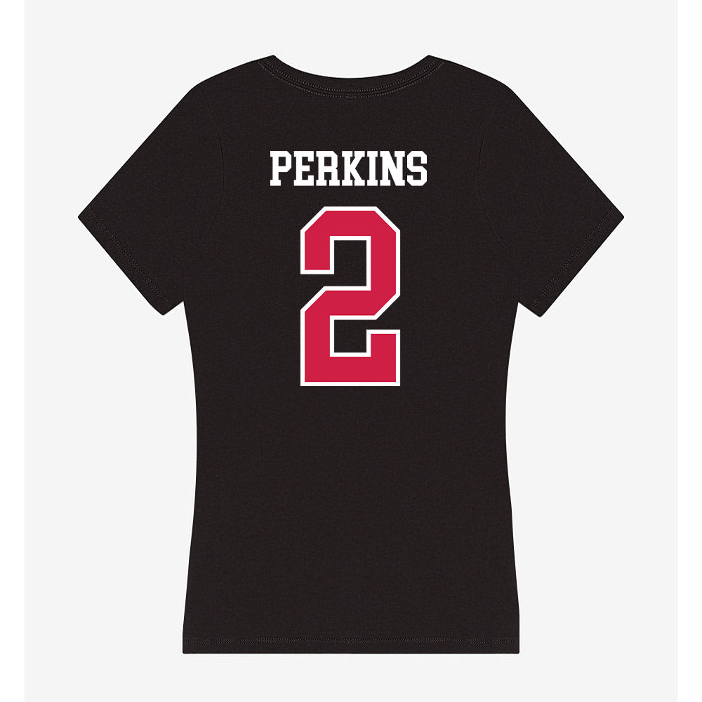 APSU - NCAA Women's Basketball : Kyra Perkins - Women's V-Neck T-Shirt-1