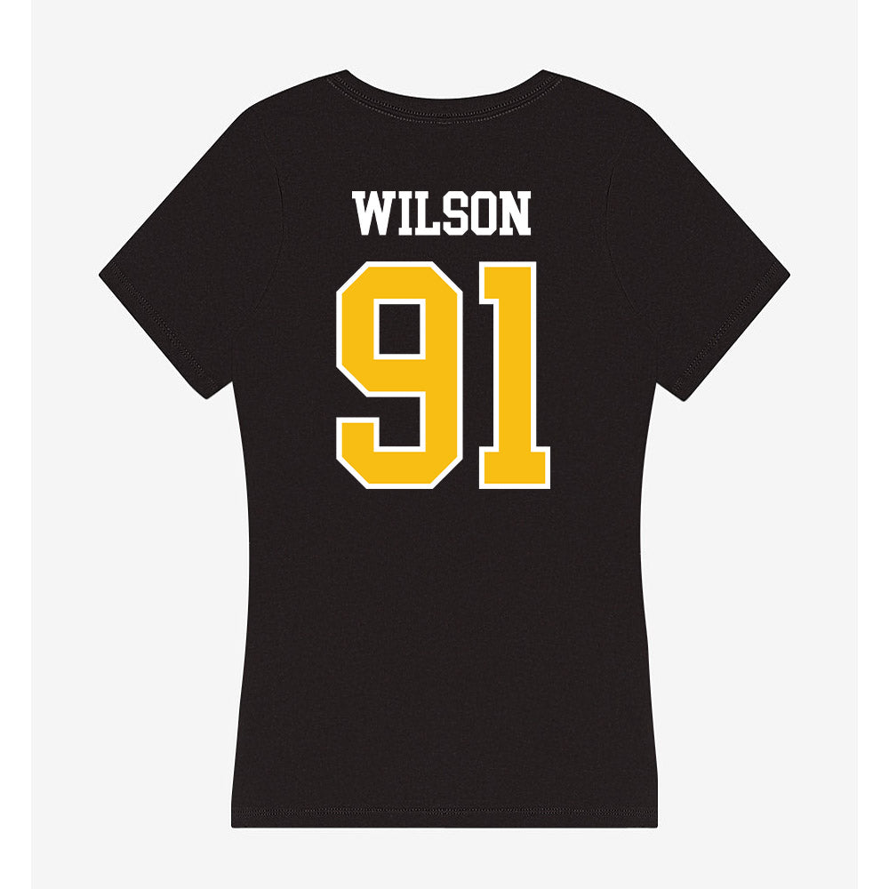 FHSU - NCAA Football : Jakolbi Wilson - Women's V-Neck T-Shirt-1
