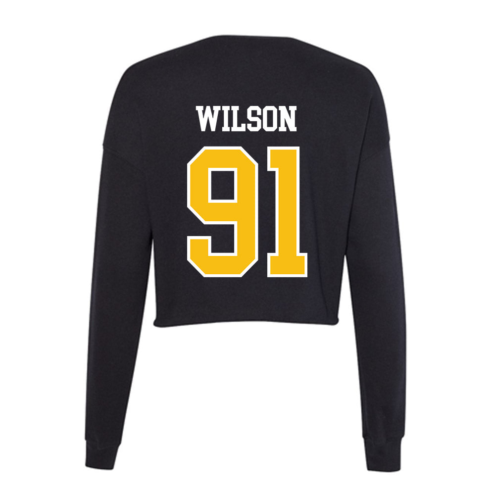 FHSU - NCAA Football : Jakolbi Wilson - Women's Cropped Crew Fleece-1