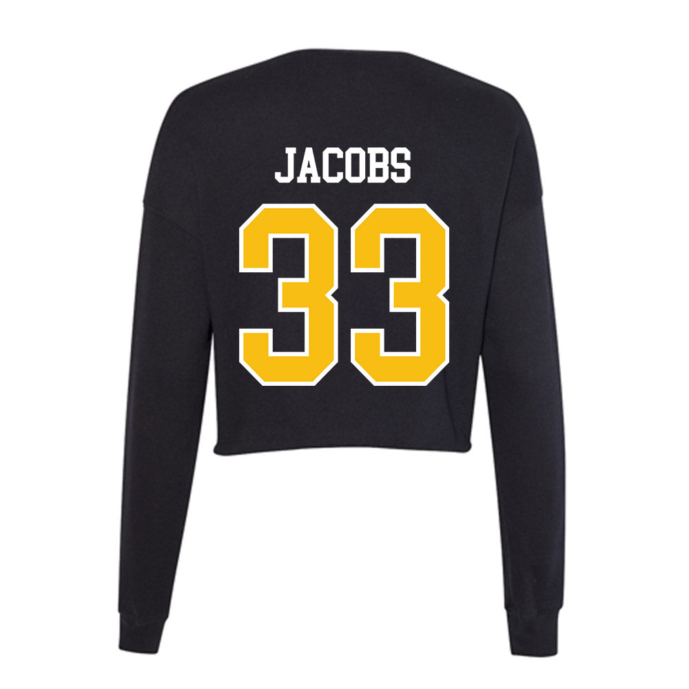 FHSU - NCAA Baseball : Brett Jacobs - Women's Cropped Crew Fleece-1