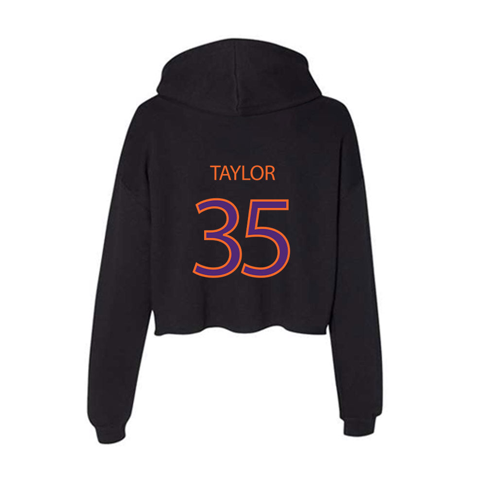 HWS - NCAA Football : Edward Taylor - Women's Crop Fleece Hoodie-1