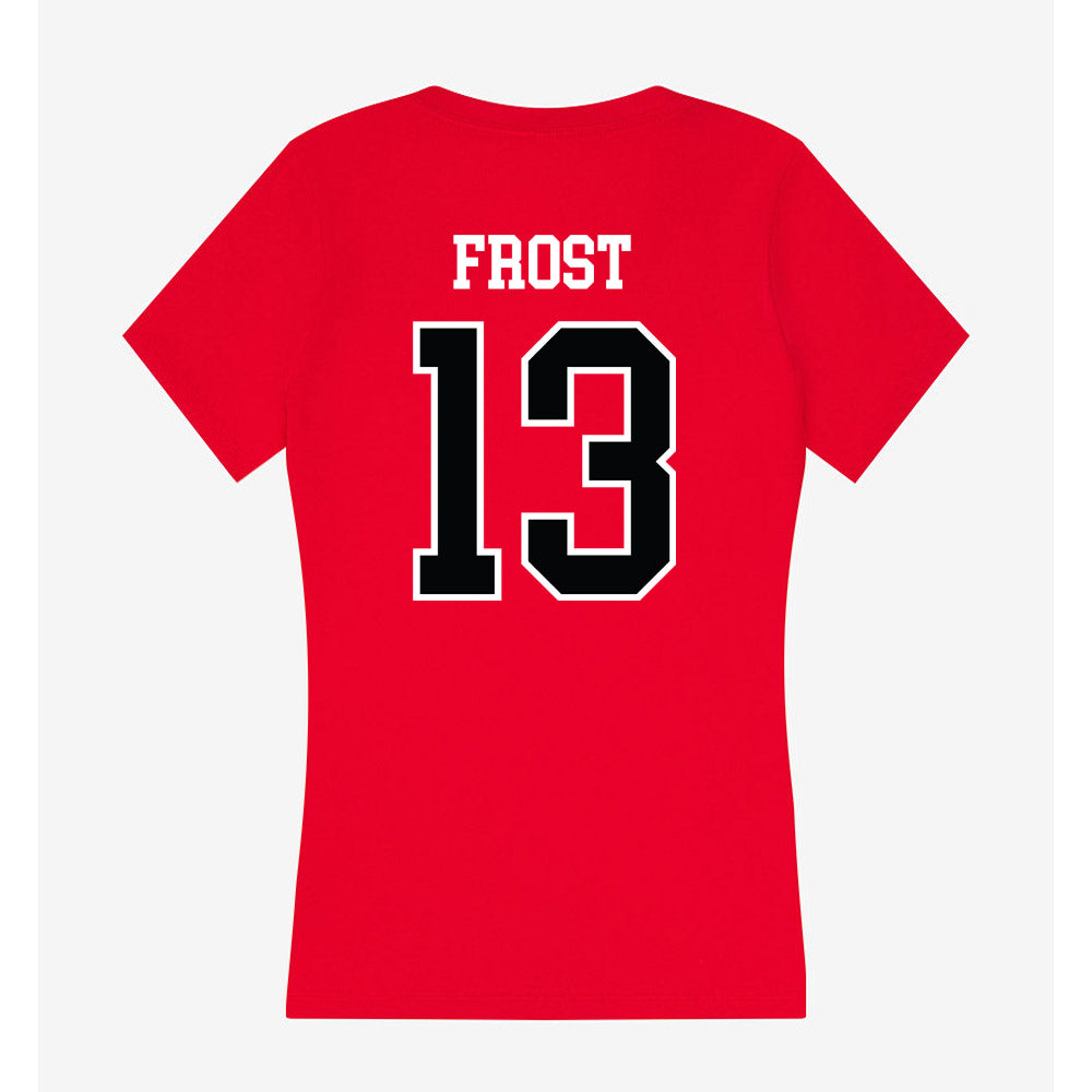 UCM - NCAA Women's Basketball : Lauren Frost - Women's V-Neck T-Shirt-1