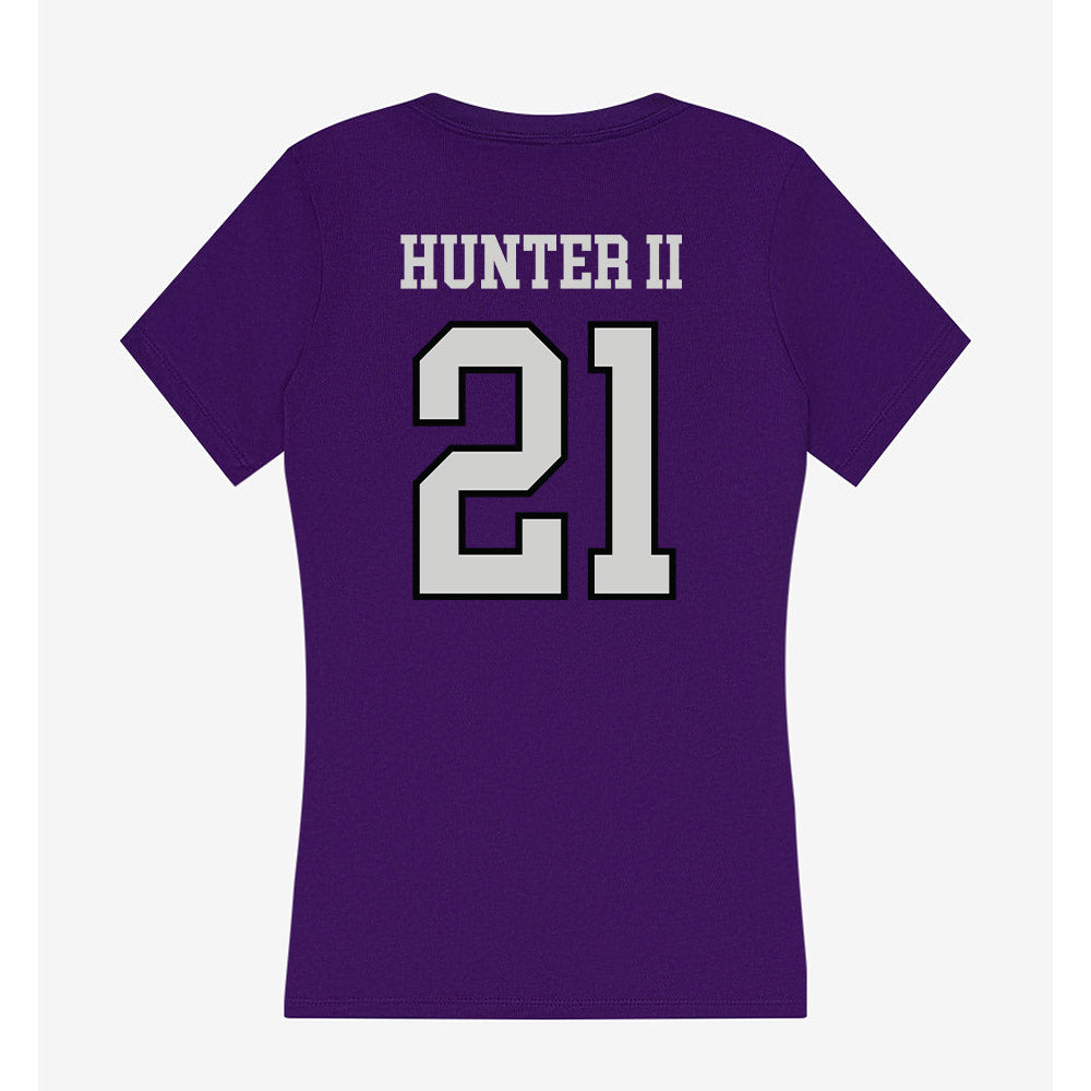 Weber - NCAA Football : Pierre Hunter II - Women's V-Neck T-Shirt-1