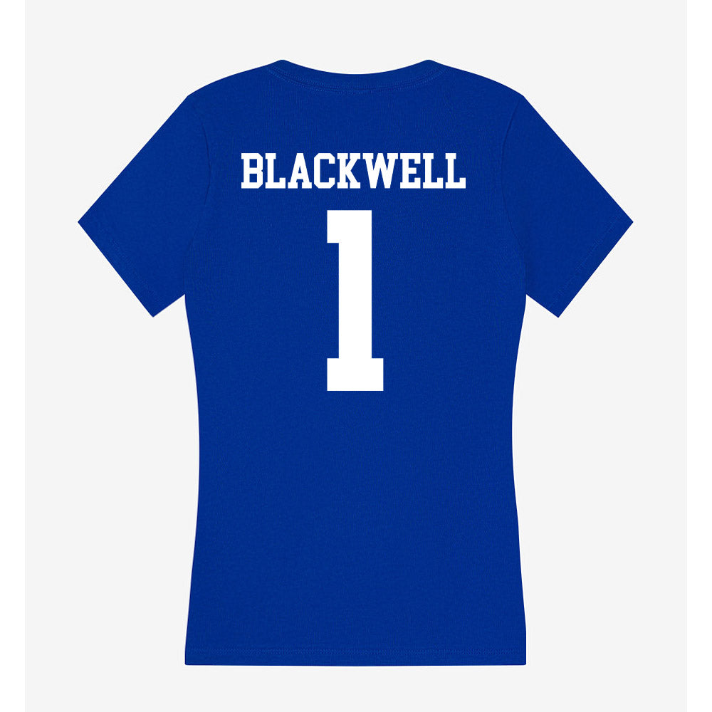EIU - NCAA Men's Basketball : Markus Blackwell - Women's V-Neck T-Shirt-1