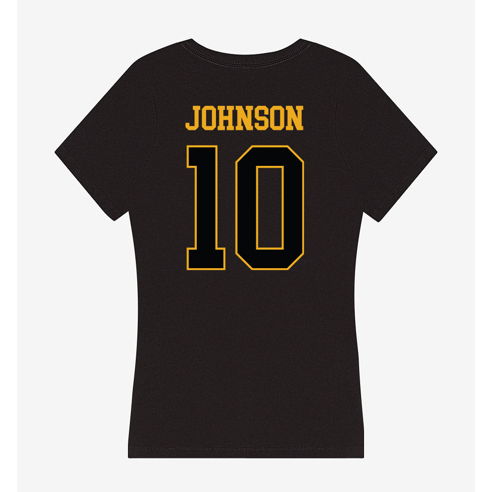 UAPB - NCAA Men's Basketball : Landon Johnson - Women's V-Neck T-Shirt-1