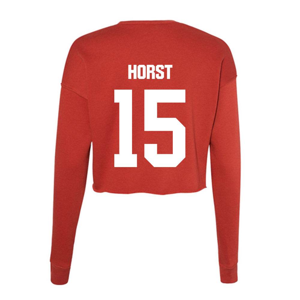 Jax State - NCAA Baseball : Chase Horst - Women's Cropped Crew Fleece-1