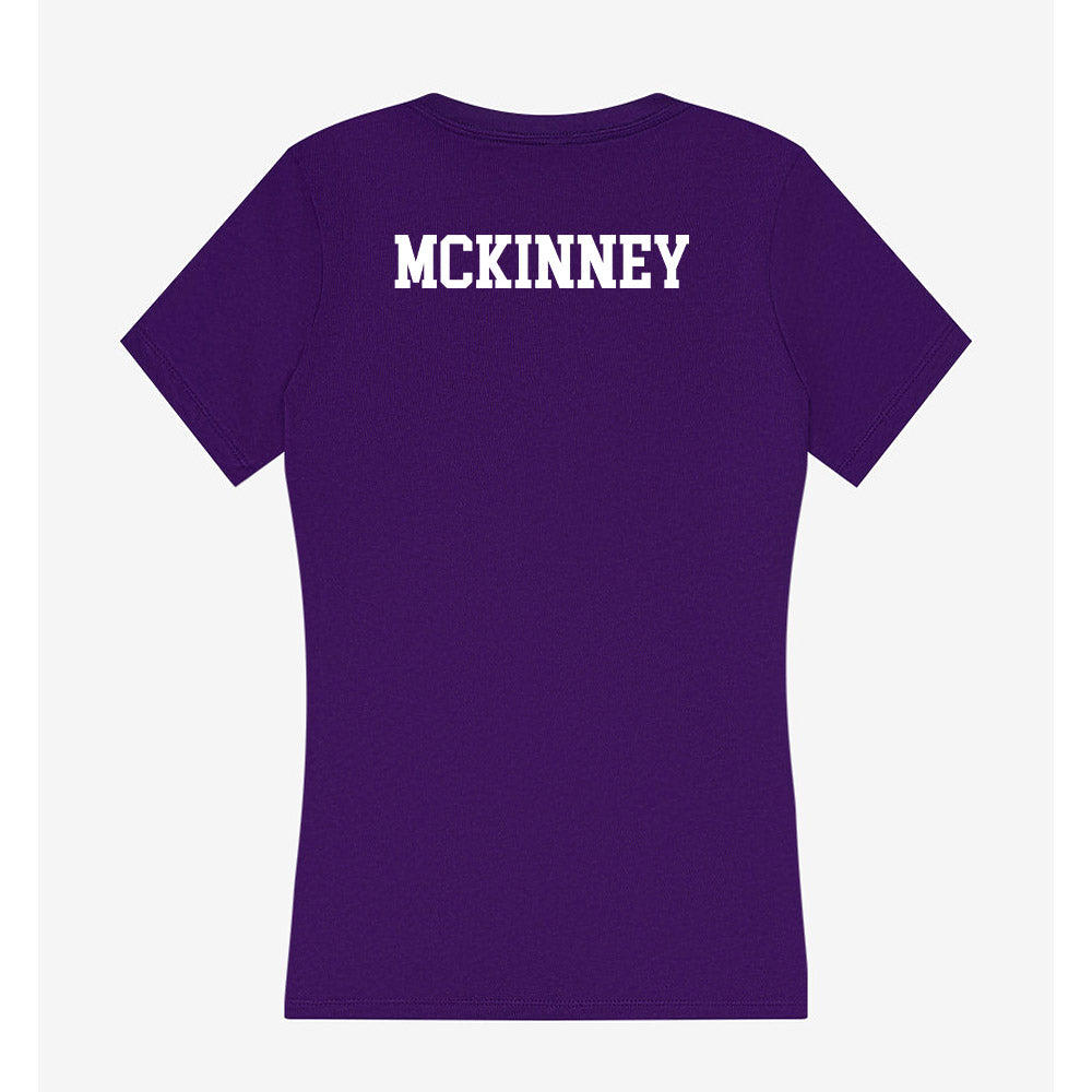 Evansville - NCAA Men's Swimming & Diving : Levi McKinney - Women's V-Neck T-Shirt-1