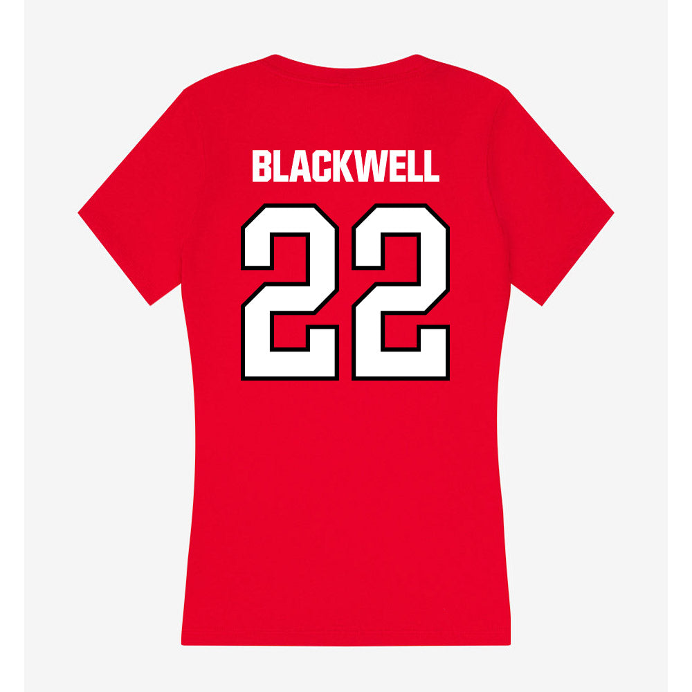 NWOSU - NCAA Men's Track & Field : Devin Blackwell - Women's V-Neck T-Shirt-1