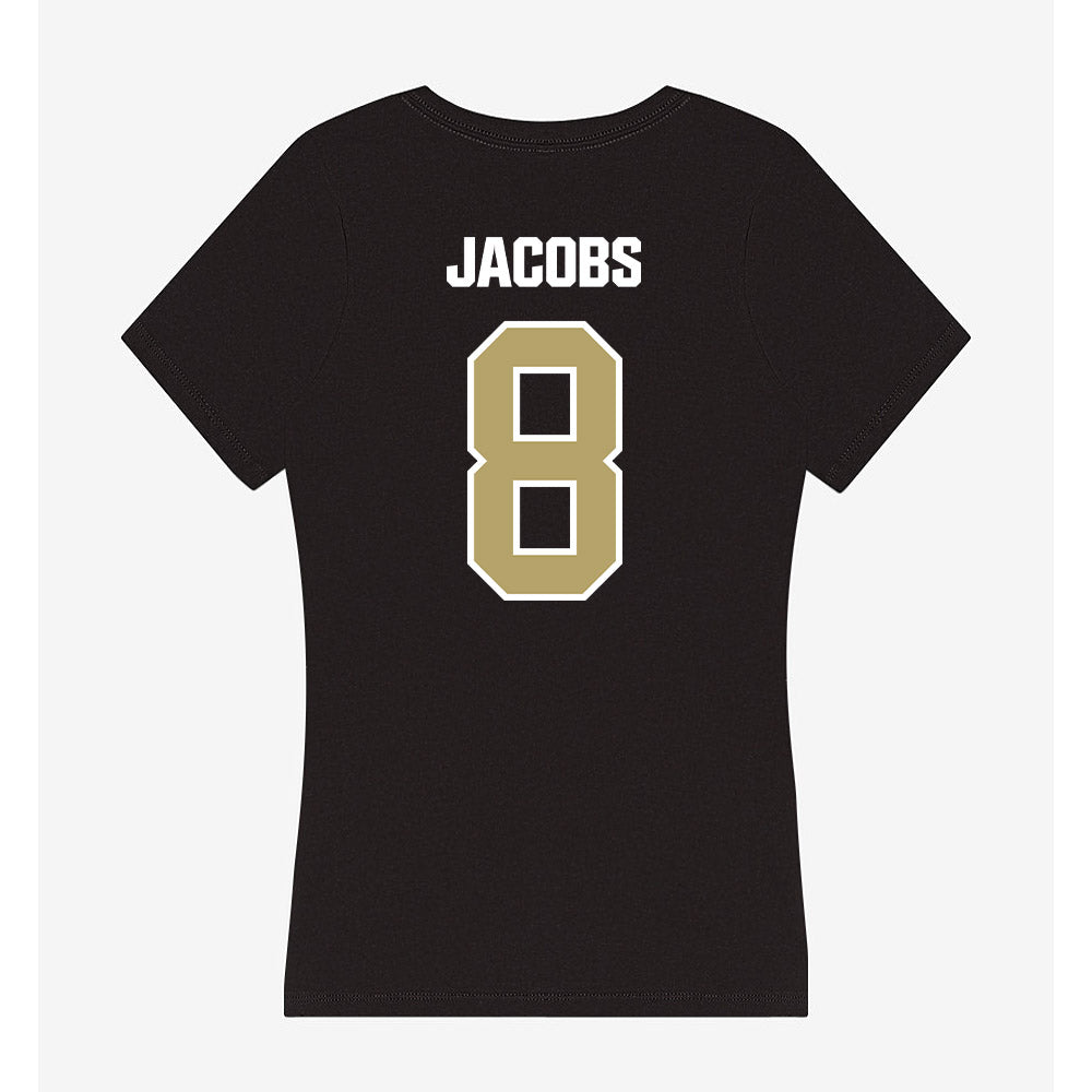 Lindenwood - NCAA Beach Volleyball : abby jacobs - Women's V-Neck T-Shirt-1