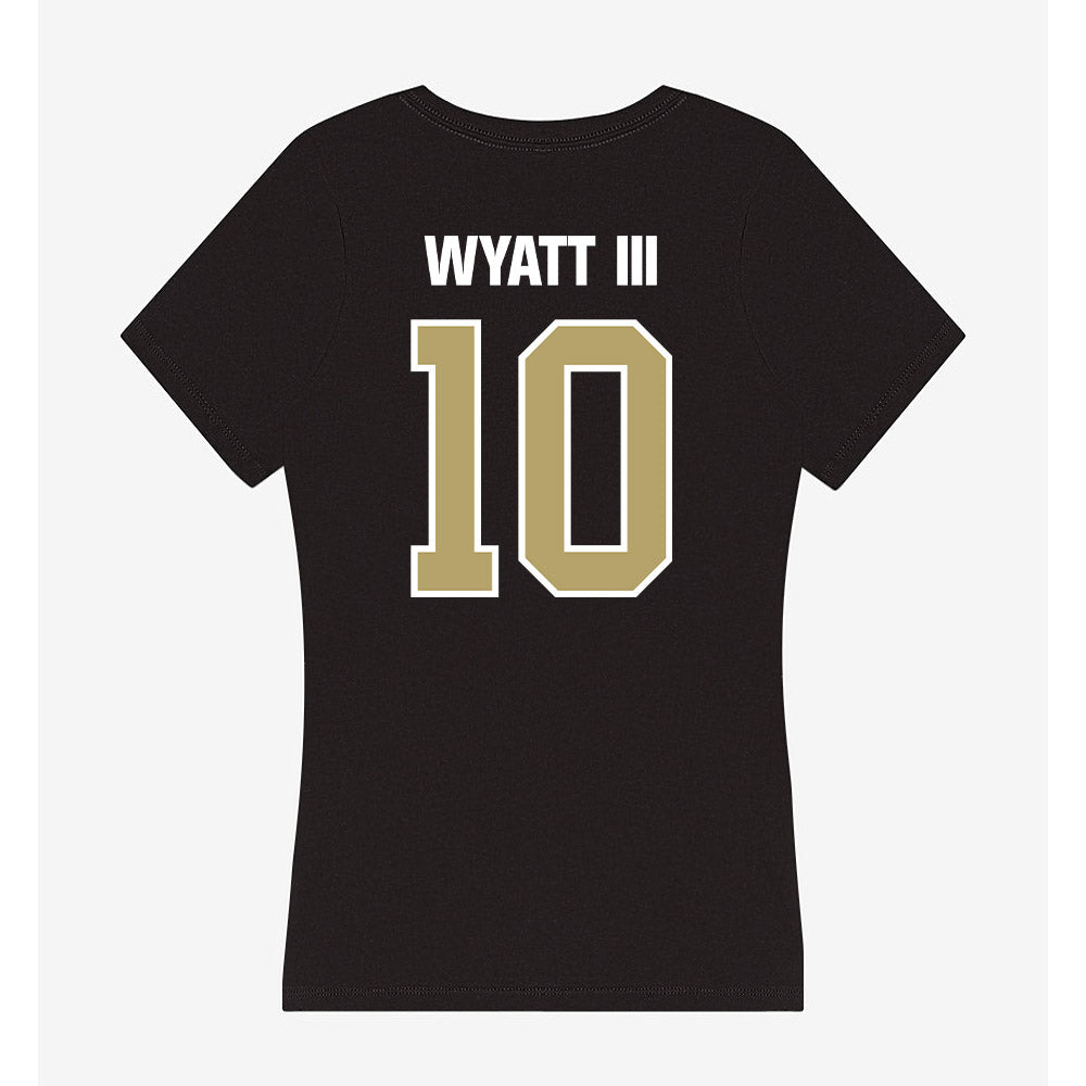 Lindenwood - NCAA Football : Jacques Wyatt III - Women's V-Neck T-Shirt-1
