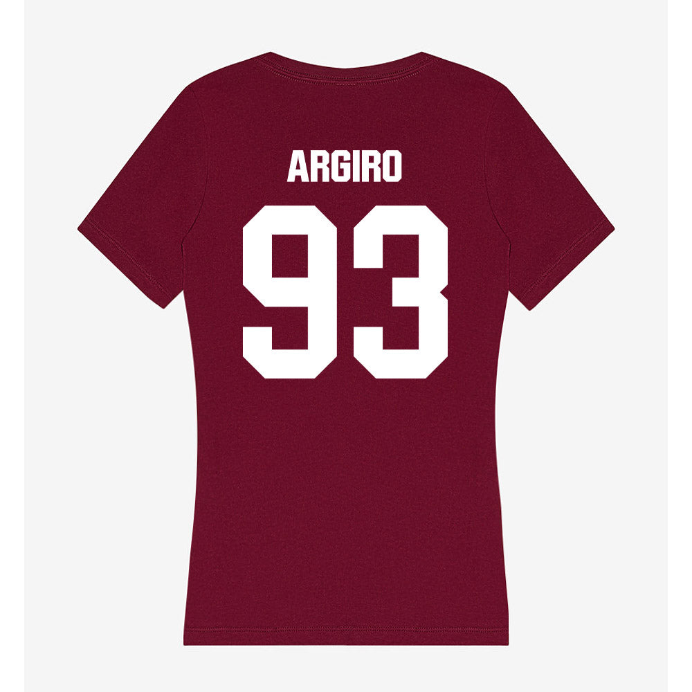 Colgate - NCAA Football : Grant Argiro - Women's V-Neck T-Shirt-1