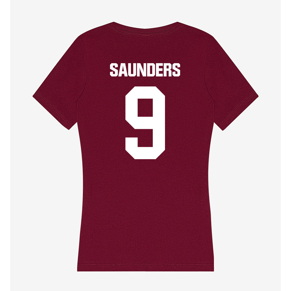 Colgate - NCAA Football : Treyvhon Saunders - Women's V-Neck T-Shirt-1